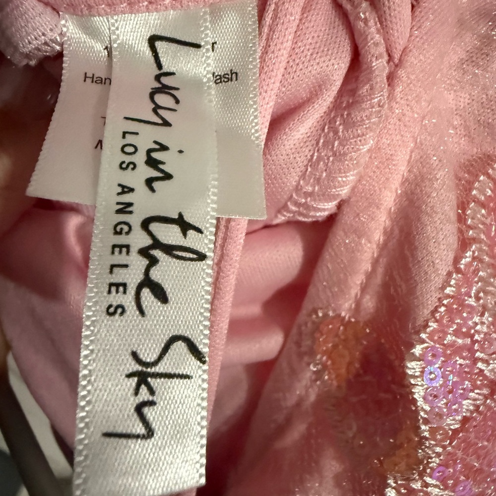 Lucy in the Sky Blush Pink Lace Dress - Picture 2 of 3